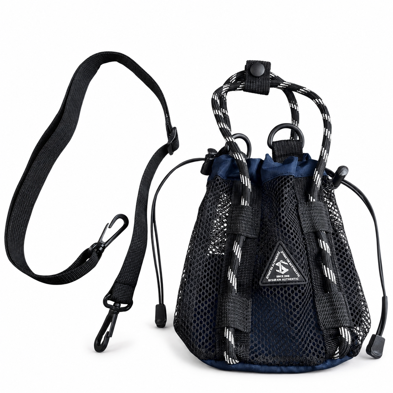 Urban Mesh Mini Sling Bag (Navy Blue)