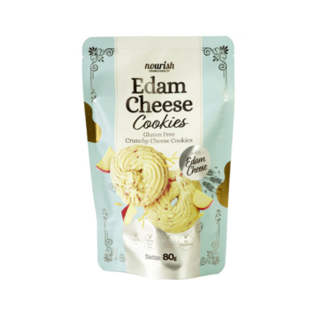 Nourish Edam Cheese Gluten Free Cookies 80g • Premium Snack [Halal]