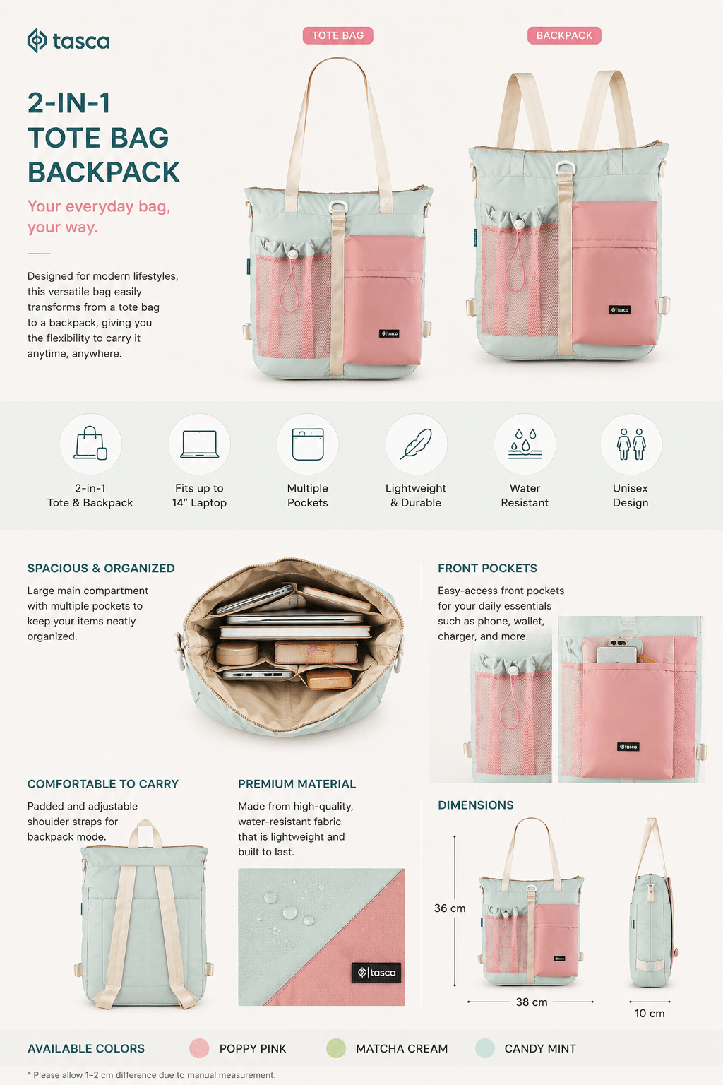 Karo Candy Mint 2 in 1 Totebag - Bumibox
