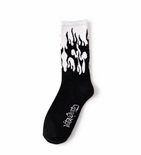 Midnight Flame Crew Socks - Bumibox