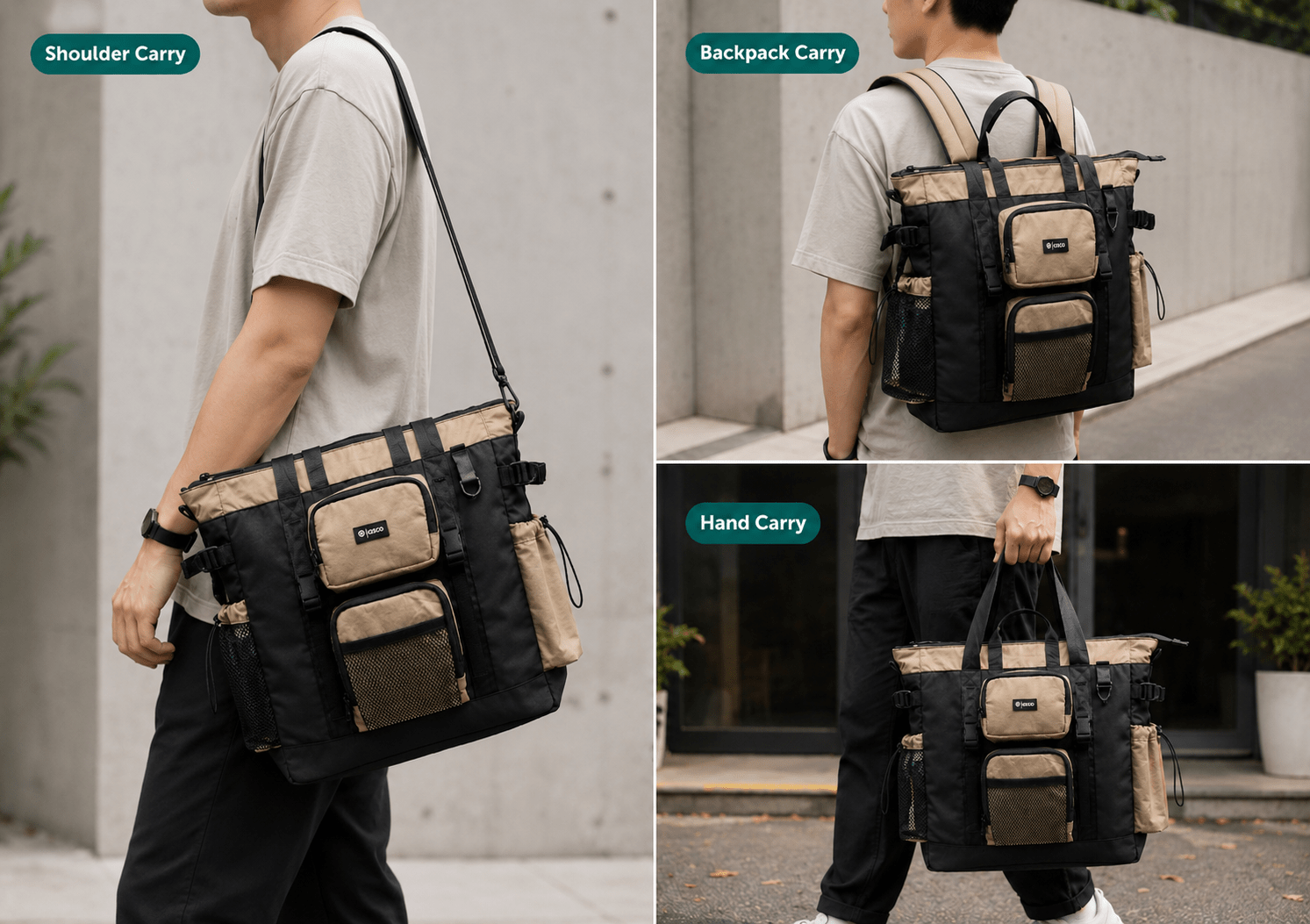 ROTE Pack 3 ways totebag - Beige - Bumibox