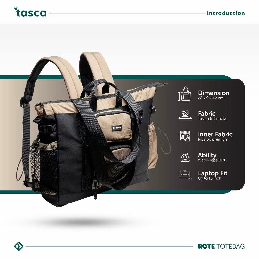 ROTE Pack 3 ways totebag - Beige - Bumibox