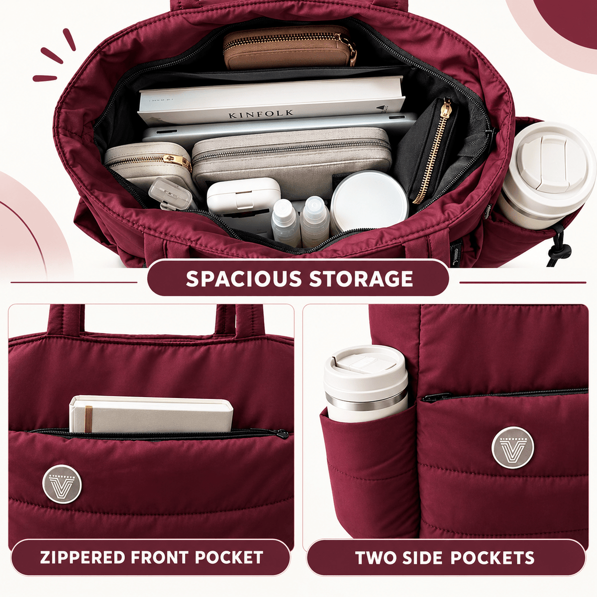 Vayra Water-Repellent Nylon Tote Bag - Bumibox